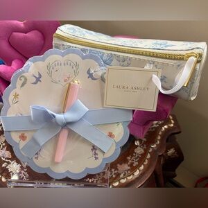 Laura Ashley Pink Pen & Blue Floral Stationery Gift Set